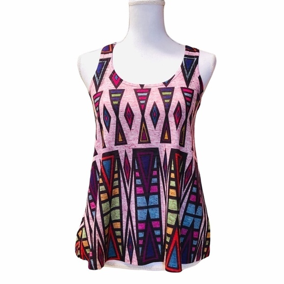 Karlie Tops - KARLIE - WOMENS COLORFUL TANK TOP SIZE SMALL